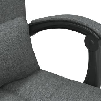 Bürostuhl mit Massagefunktion Dunkelgrau Stoff