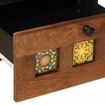 ARDEBO.de - Nachttisch Braun 40 x 33 x 46 cm Massivholz Mango