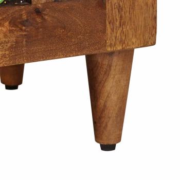 Highboard mit Tür Walnuss 40 x 33,5 x 110 cm Massivholz Mango