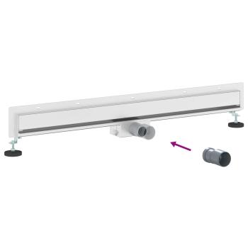 Wandmontierter Duschablauf Silber 90 cm Edelstahl 304