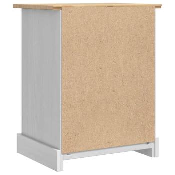 Nachttisch Weiß 53 x 39 x 66 cm Massives Kiefernholz