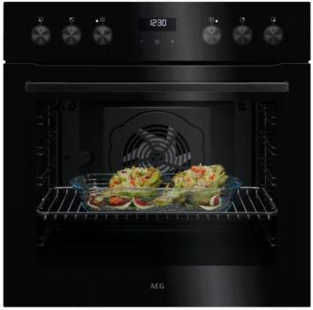 AEG KOMBI3026B EEK: A+ Herdset mit Glaskeramikkochfeld (OU5AE20SK + TA64RAS6XB), 60 cm breit, 72 L, Timer Display, schwarz (801419452)