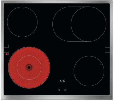 AEG KOMBI3026B EEK: A+ Herdset mit Glaskeramikkochfeld (OU5AE20SK + TA64RAS6XB), 60 cm breit, 72 L, Timer Display, schwarz (801419452)