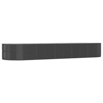 Hochbeet Anthrazit 447x140x68 cm Verzinkter Stahl