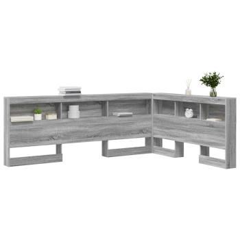 Aufbewahrungskopfteil Graues Sonoma 150 cm Holzwerkstoff