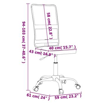 Bürostuhl Höhenverstellbar Blau Netzstoff