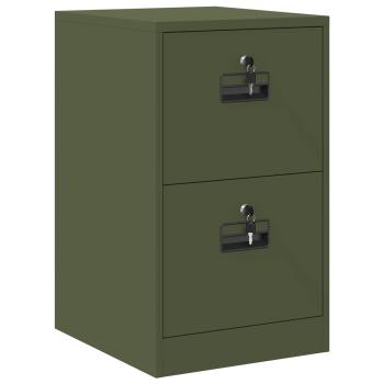 ARDEBO.de - Aktenschrank Olive Grün 44 x 50 x 106,5 cm Kaltgewalzter Stahl