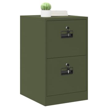 Aktenschrank Olive Grün 44 x 50 x 106,5 cm Kaltgewalzter Stahl