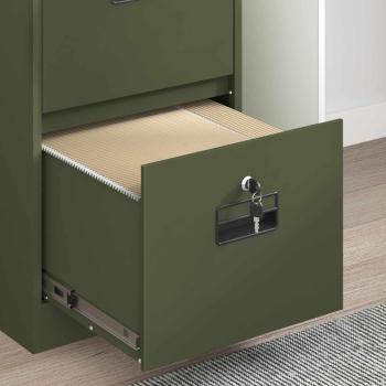 Aktenschrank Olive Grün 44 x 50 x 106,5 cm Kaltgewalzter Stahl