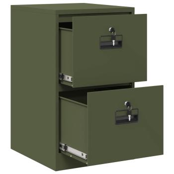 Aktenschrank Olive Grün 44 x 50 x 106,5 cm Kaltgewalzter Stahl