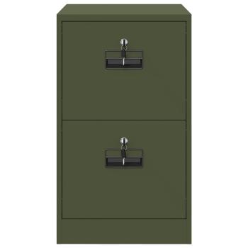 Aktenschrank Olive Grün 44 x 50 x 106,5 cm Kaltgewalzter Stahl