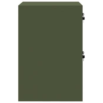 Aktenschrank Olive Grün 44 x 50 x 106,5 cm Kaltgewalzter Stahl