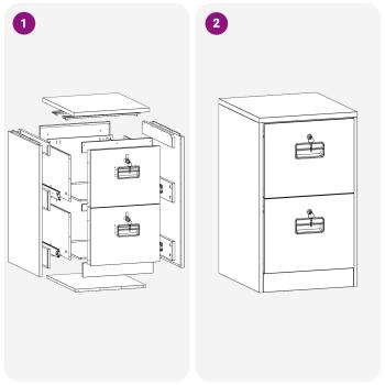 Aktenschrank Olive Grün 44 x 50 x 106,5 cm Kaltgewalzter Stahl