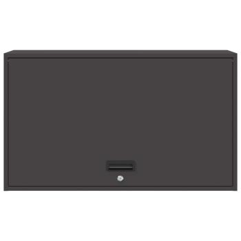 Wandschrank für die Garage mit Gasdrucklift-Tür Schwarz