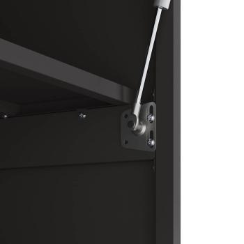 Wandschrank für die Garage mit Gasdrucklift-Tür Schwarz