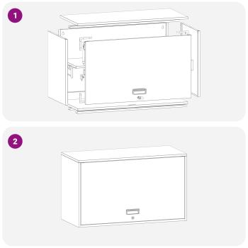 Wandschrank für die Garage mit Gasdrucklift-Tür Weiß