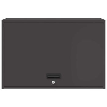 Wandschrank für die Garage mit Gasdrucklift-Tür Schwarz