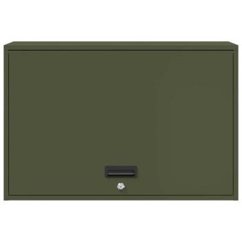 Wandschrank für die Garage mit Gasdrucklift-Tür Olivgrün