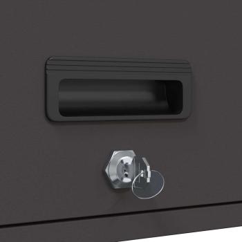 Wandschrank für die Garage mit Gasdrucklift-Tür Schwarz