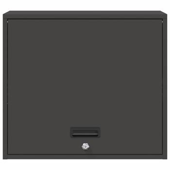 Wandschrank für die Garage mit Gasdrucklift-Tür Schwarz