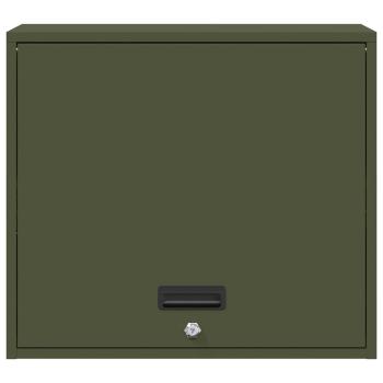 Wandschrank für die Garage mit Gasdrucklift-Tür Olivgrün