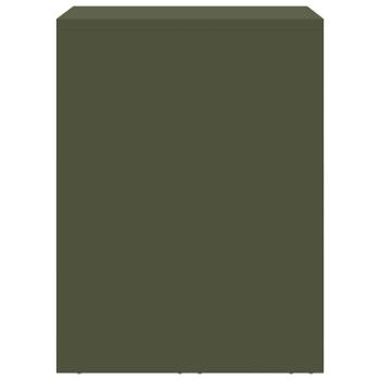 Wandschrank für die Garage mit Gasdrucklift-Tür Olivgrün