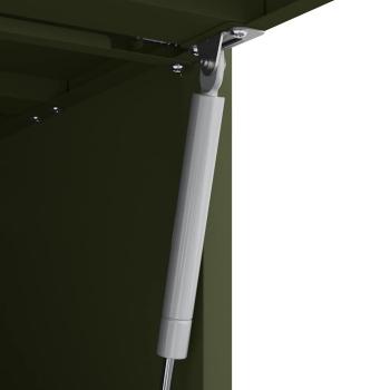 Wandschrank für die Garage mit Gasdrucklift-Tür Olivgrün