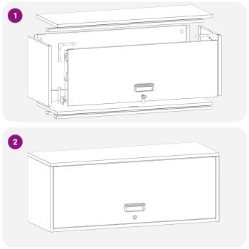 Wandschrank für die Garage mit Gasdrucklift-Tür Schwarz