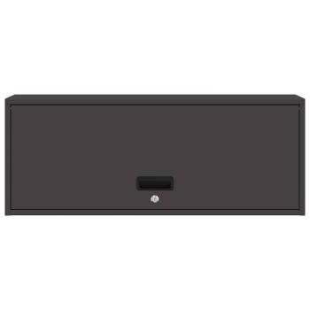 Wandschrank für die Garage mit Gasdrucklift-Tür Schwarz