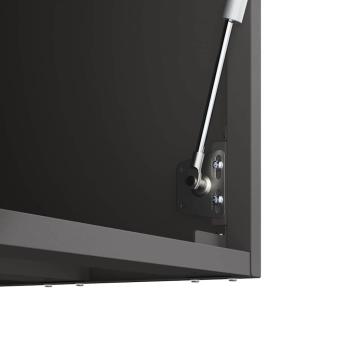 Wandschrank für die Garage mit Gasdrucklift-Tür Schwarz