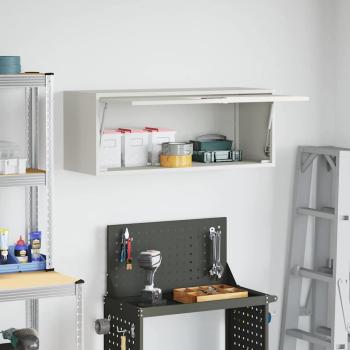 Wandschrank für die Garage mit Gasdrucklift-Tür Weiß
