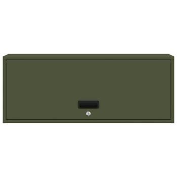 Wandschrank für die Garage mit Gasdrucklift-Tür Olivgrün