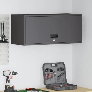 ARDEBO.de - Wandschrank für die Garage mit Gasdrucklift-Tür Schwarz
