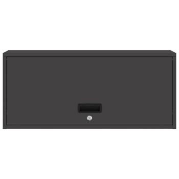 Wandschrank für die Garage mit Gasdrucklift-Tür Schwarz