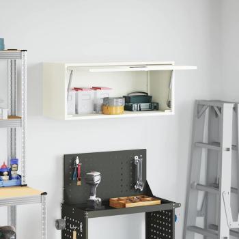 Wandschrank für die Garage mit Gasdrucklift-Tür Weiß
