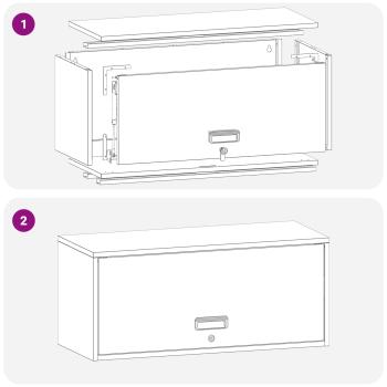 Wandschrank für die Garage mit Gasdrucklift-Tür Anthrazit