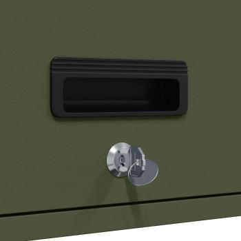 Wandschrank für die Garage mit Gasdrucklift-Tür Olivgrün