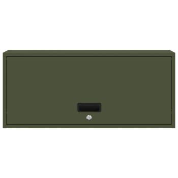 Wandschrank für die Garage mit Gasdrucklift-Tür Olivgrün