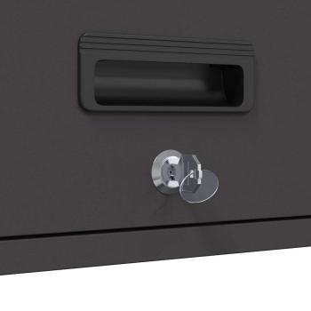 Wandschrank für die Garage mit Gasdrucklift-Tür Schwarz