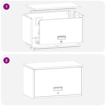 Wandschrank für die Garage mit Gasdrucklift-Tür Schwarz