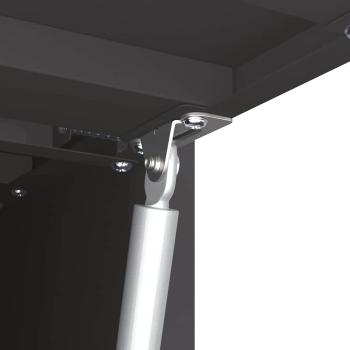 Wandschrank für die Garage mit Gasdrucklift-Tür Schwarz