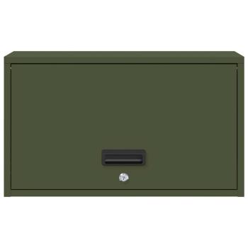 Wandschrank für die Garage mit Gasdrucklift-Tür Olivgrün