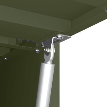 Wandschrank für die Garage mit Gasdrucklift-Tür Olivgrün