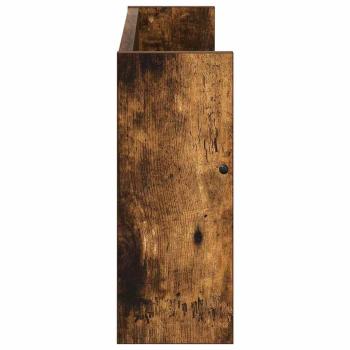 Magazinregal mit Regal 2 pcs Geräucherte Eiche 60 x 12 x 30 cm