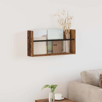 ARDEBO.de - Magazinregal mit Regal Altholz 60 x 12 x 30 cm Holzwerkstoff