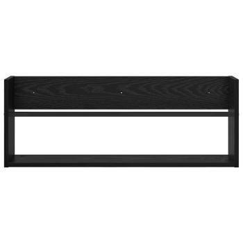 Magazinregal Schwarz Eichen-Optik 80 x 12 x 30 cm Holzwerkstoff