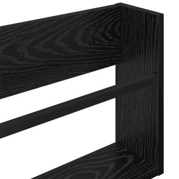 Magazinregal Schwarz Eichen-Optik 80 x 12 x 30 cm Holzwerkstoff