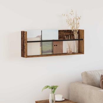 ARDEBO.de - Magazinregal mit Regal Altholz 80 x 12 x 30 cm Holzwerkstoff