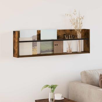 ARDEBO.de - Magazinregal Geräucherte Eiche 100 x 12 x 30 cm Holzwerkstoff