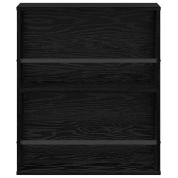 Magazinregal Schwarz Eichen-Optik 60 x 12 x 70 cm Holzwerkstoff